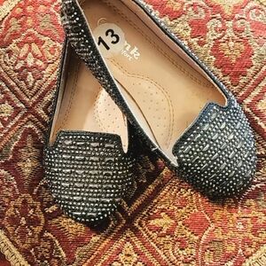 Sparkling Black Kids Shoes